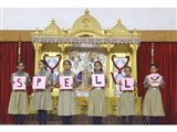 Students participating in various activities at school assembly