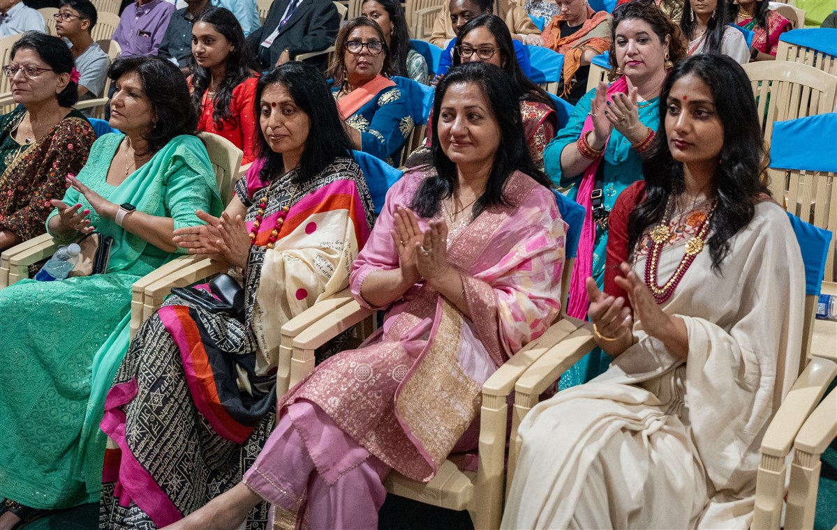 Community members participate in the evening program