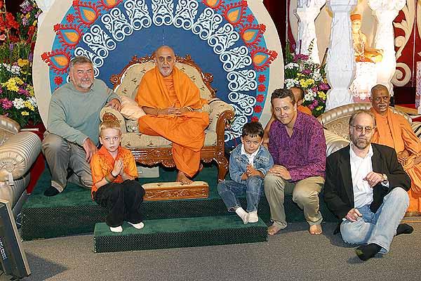 Swamishri and the large-format film team 