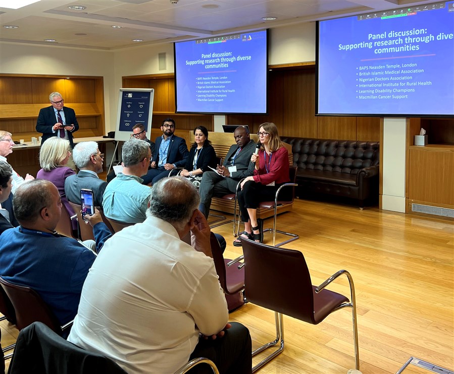 Rena Amin, a lead BAPS volunteer in the UK, led a panel discussion as a part of the launch event