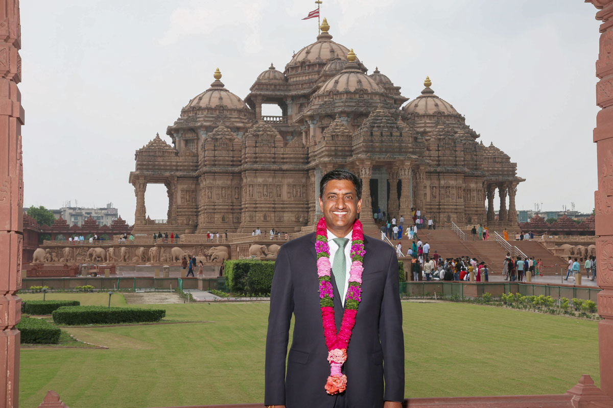 United States Congressman Ro Khanna (CA-17) at Swaminarayan Akshardham 