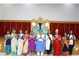 Participants of skit posing with Neeta Ma