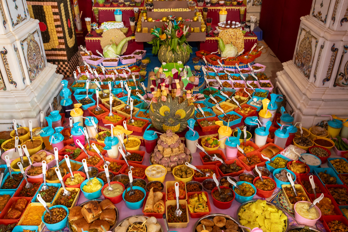 Annakut offered to Shri Ghanshyam Maharaj