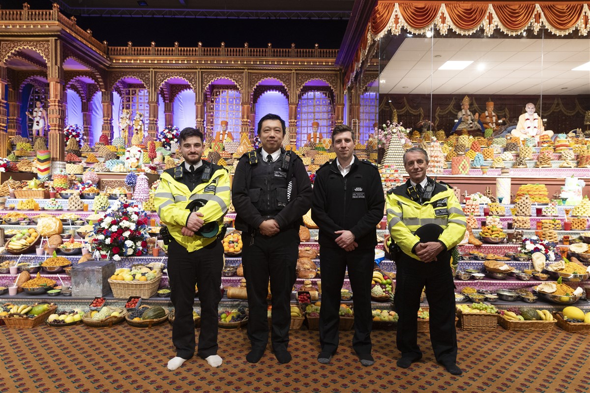 Officers from the Stonebridge Safer Neighbourhood Team, including inspector Yu Zhang