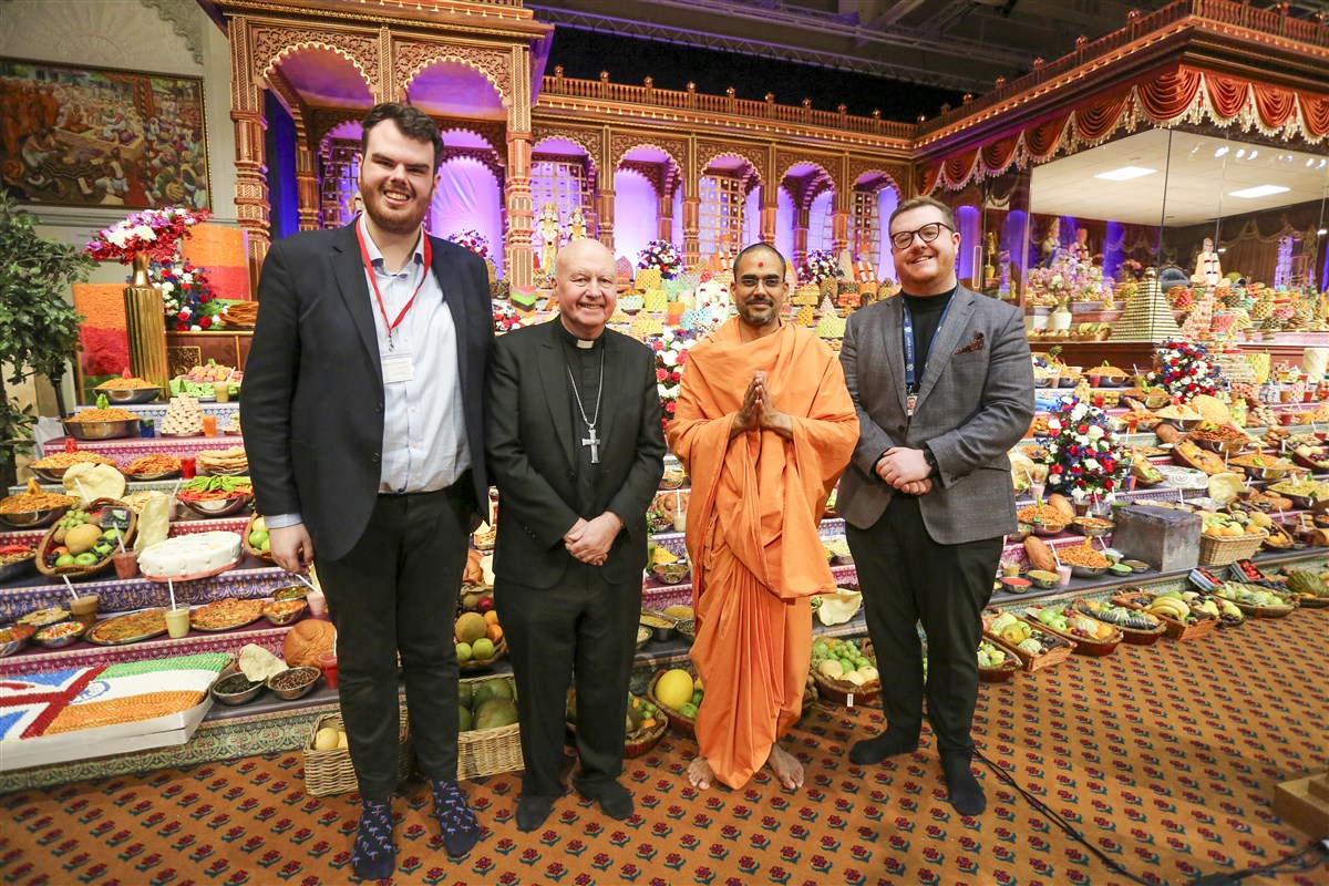 (L to r) James Holland, Director of Interfaith for the Diocese of Westminster; The Most Rev. Kevin McDonald, Emeritus Archbishop of Southwark; Elliot Vanstone, Mission Adviser at the Catholic Bishops’ Conference of England and Wales