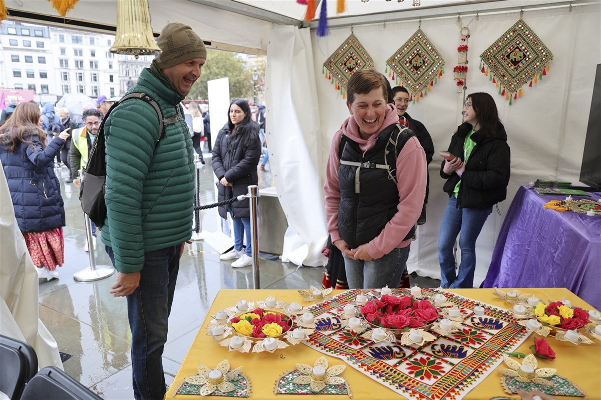 Visitors enjoyed learning about the annakut offering and the value of gratitude