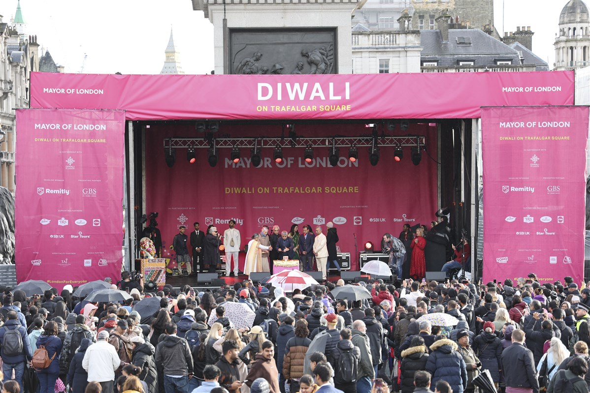 BAPS was also part of the Diwali celebrations organised by the Mayor of London on Trafalgar Square
