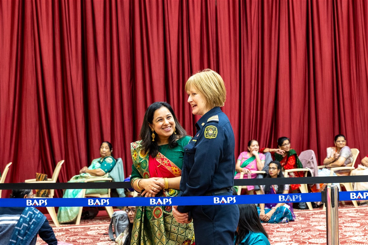 Deb Bergeson, Acting Deputy Chief at Calgary Fire Department participates in Diwali Celebrations