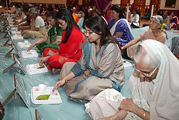  Ladies from Southend-on-Sea Mandal participate in the mahapuja vidhi