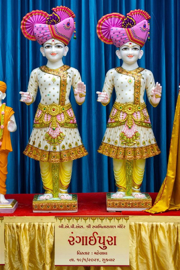 Murtis to be consecrated at BAPS Shri Swaminarayan Mandir, Rangaipura (Mahelav), India