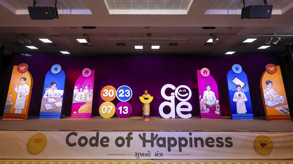 The convention’s main stage, which reflected the ‘Code of Happiness’ theme