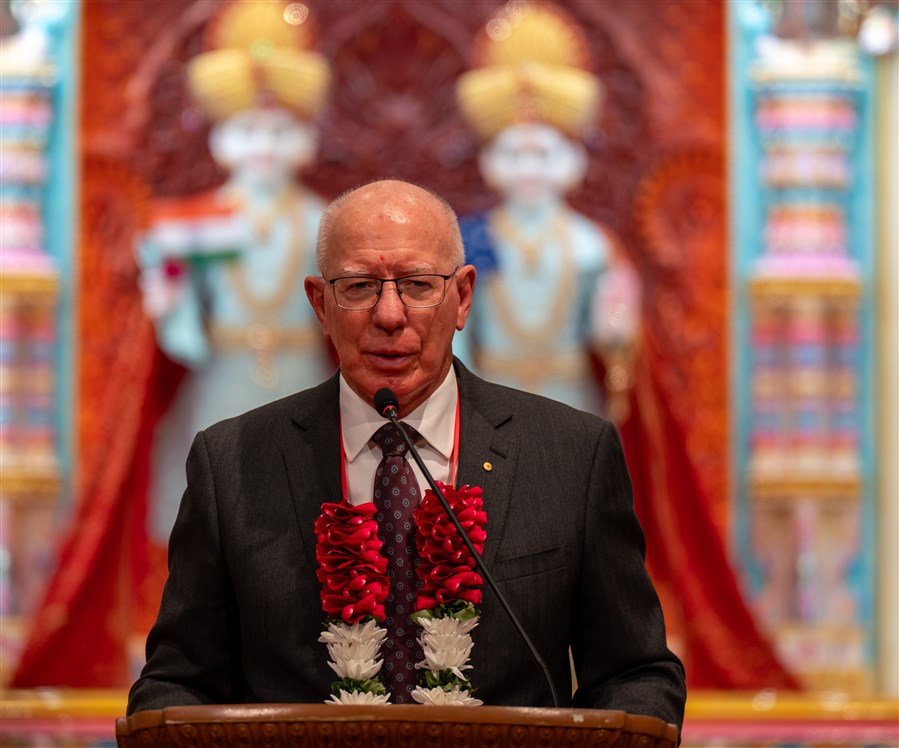 Governor-General of Australia Visits BAPS Shri Swaminarayan Mandir, Canberra