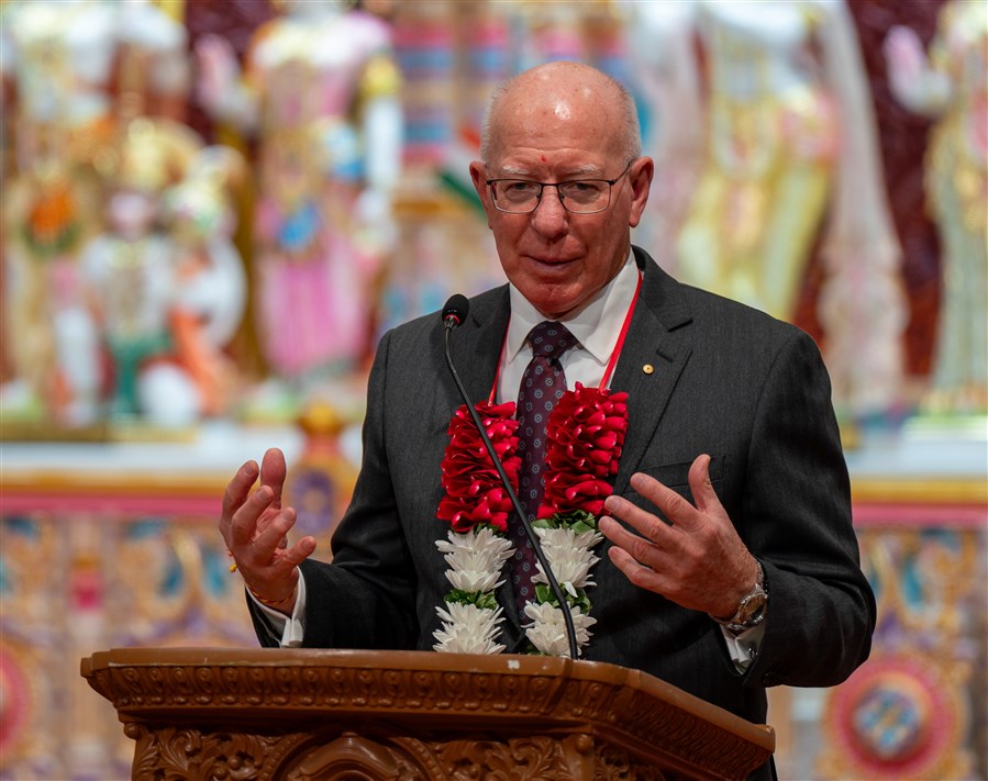 Governor-General of Australia Visits BAPS Shri Swaminarayan Mandir, Canberra
