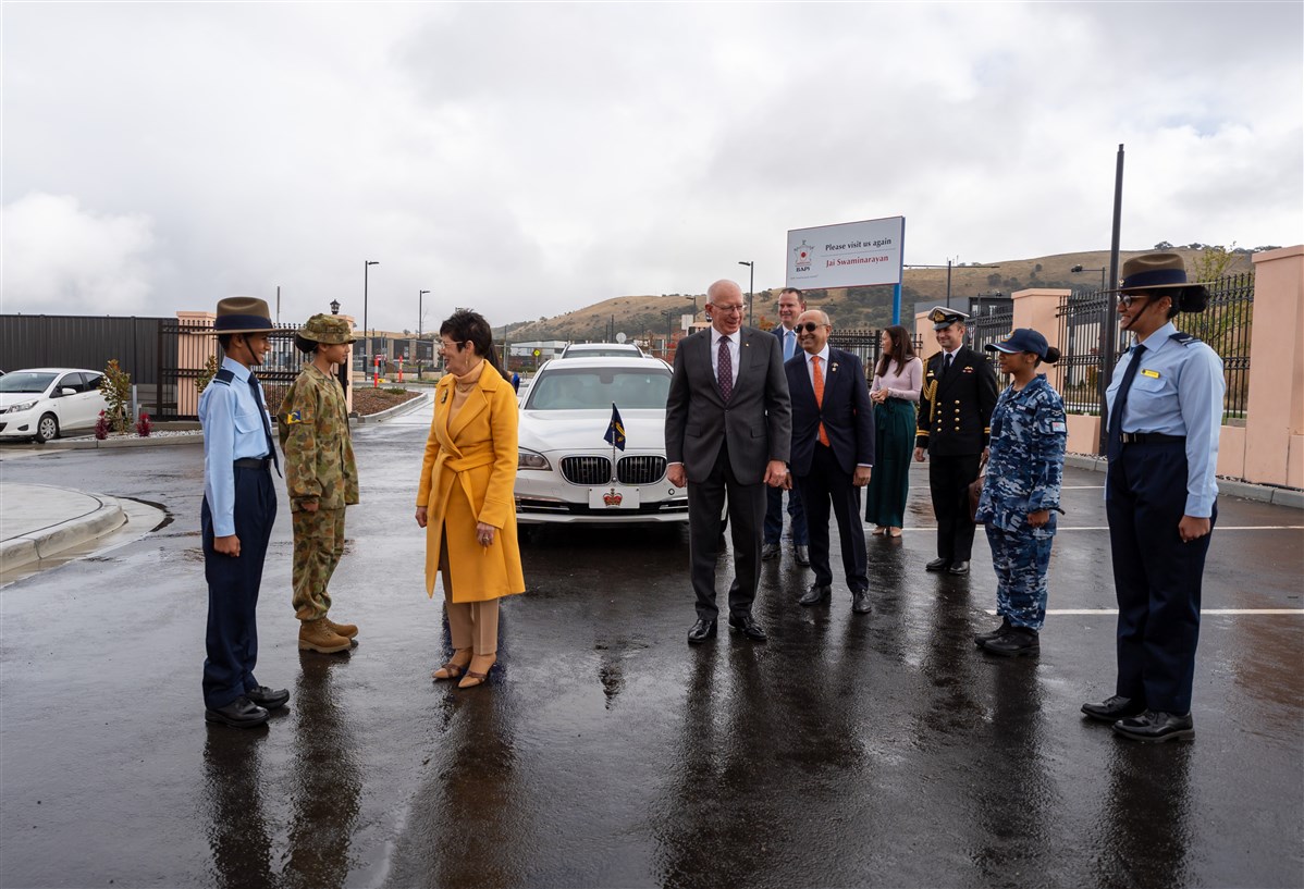 Governor-General of Australia Visits BAPS Shri Swaminarayan Mandir, Canberra