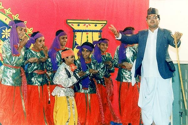 Children perform a drama on Children's Day, 'Dada Kahe ek Vat'