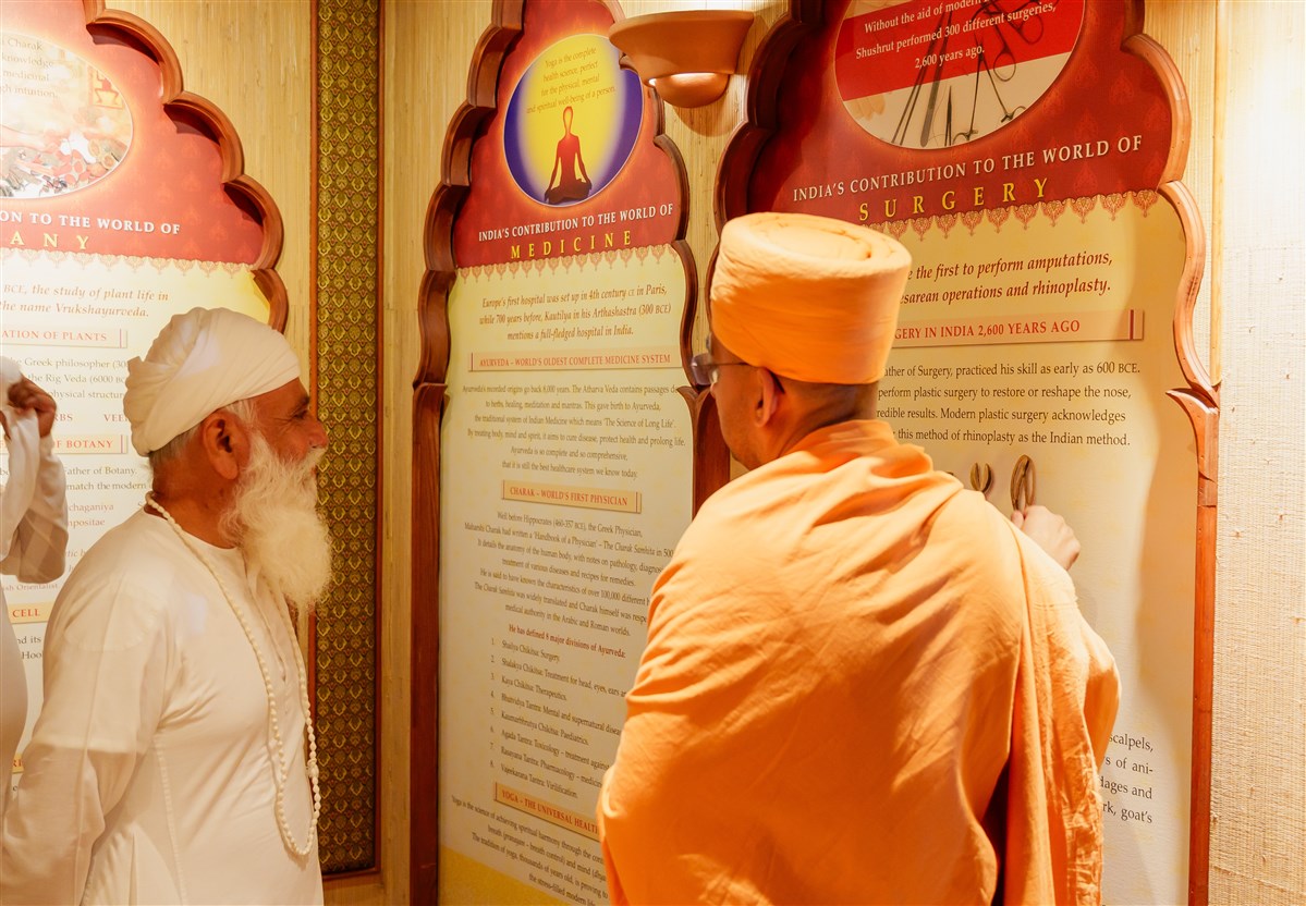 Sri Satguru Uday Singh Ji at the BAPS Shri Swaminarayan Mandir in Toronto, fostering peace and harmony within the community.