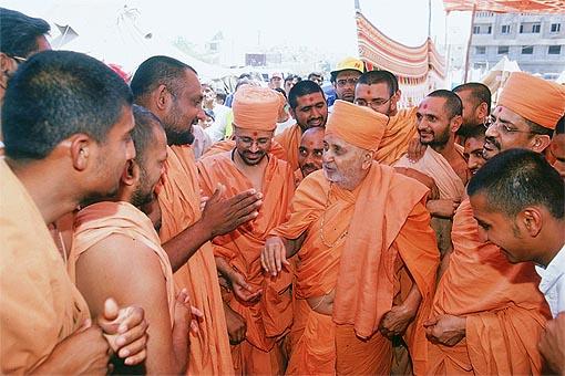 Pramukh Swami Maharaj in Swaminarayan Nagar