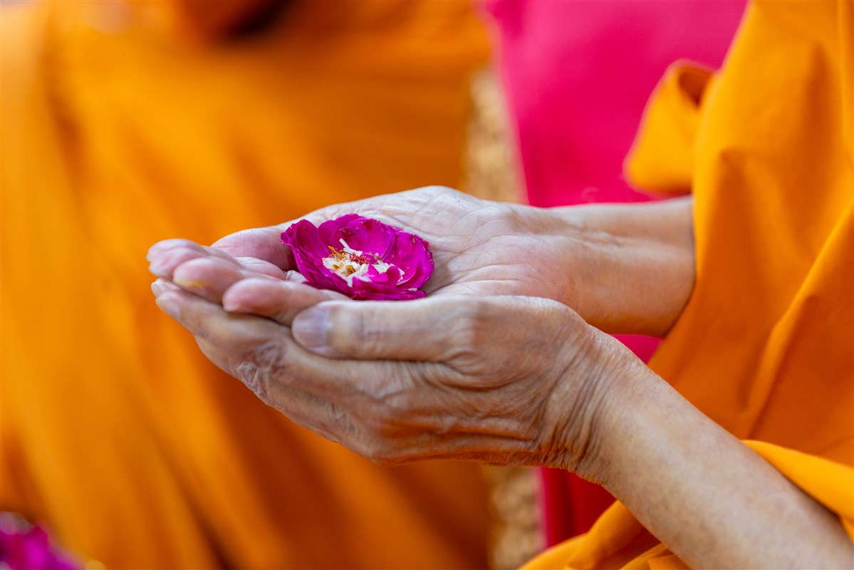 Swamishri performs the Chopda Pujan mahapuja rituals