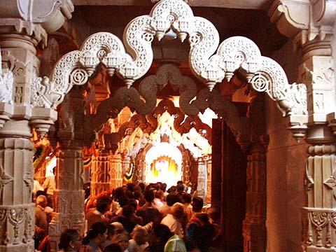 Devotees throng the Mandir for darshan