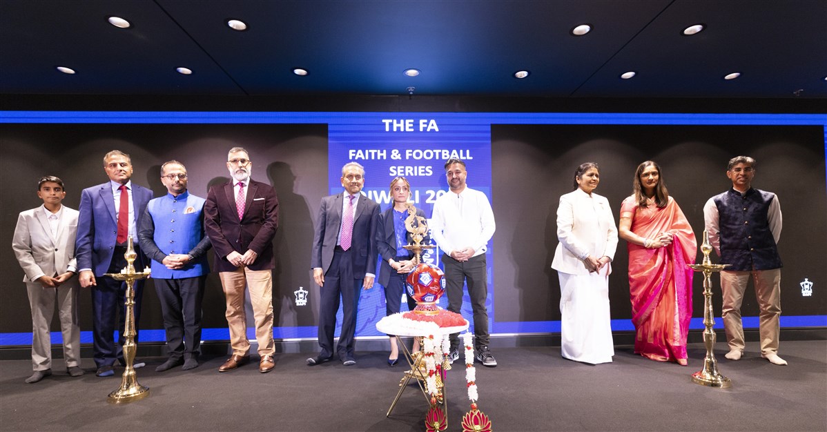 Hindu community leaders and representatives of The FA came together to light traditional lamps to mark the auspicious beginning of the Diwali celebration