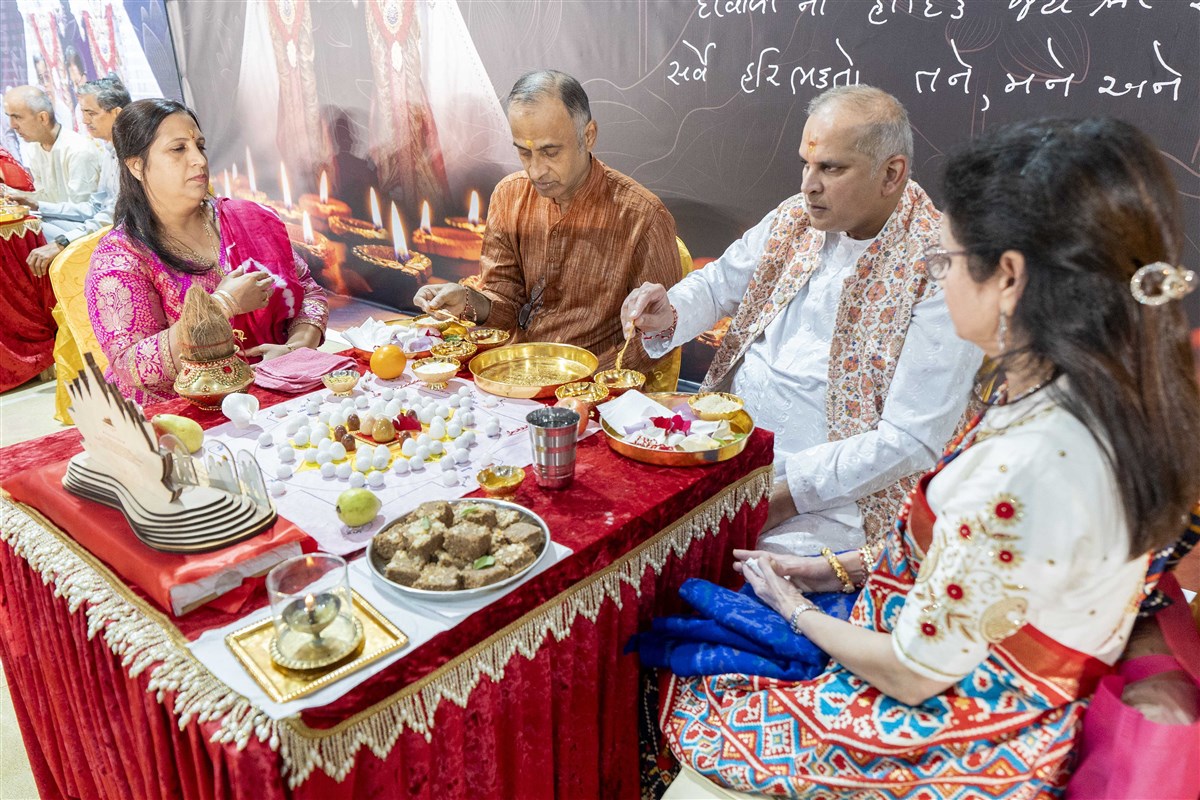  Devotees performing Diwali Puja on the day of Diwali