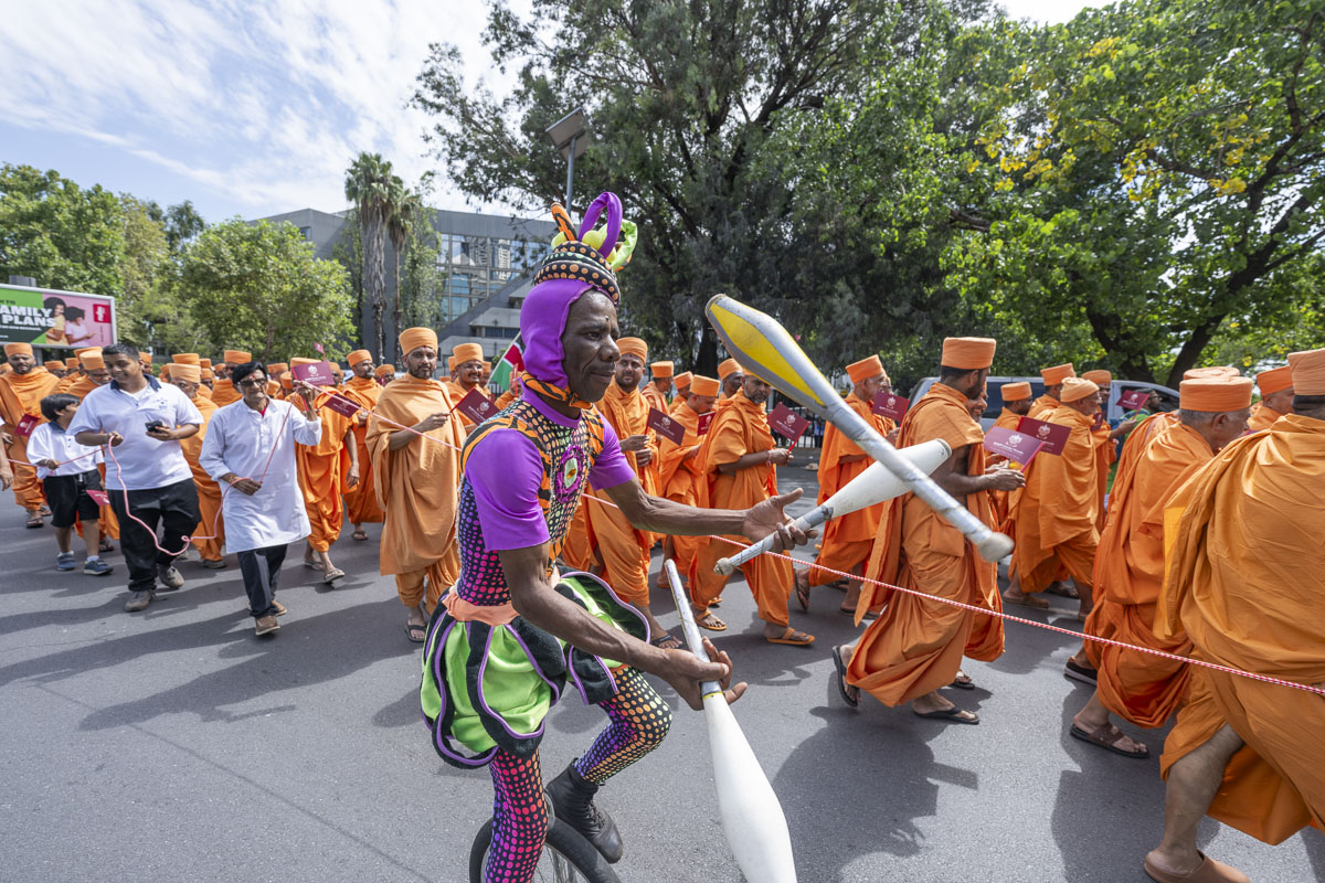 Swamis during the nagar yatra