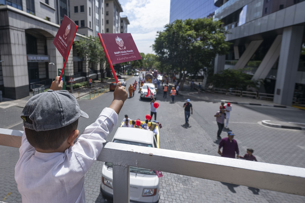 Nagar yatra through the streets of Johannesburg