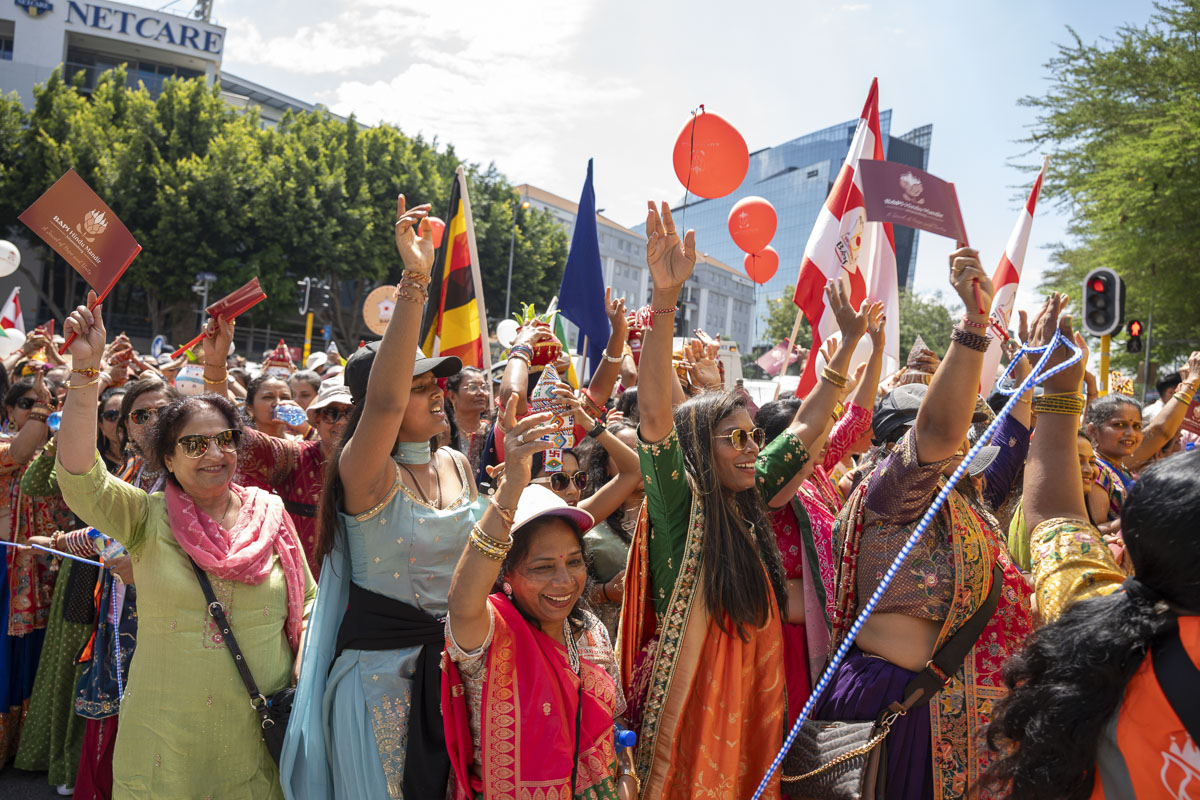 Devotees during the nagar yatra