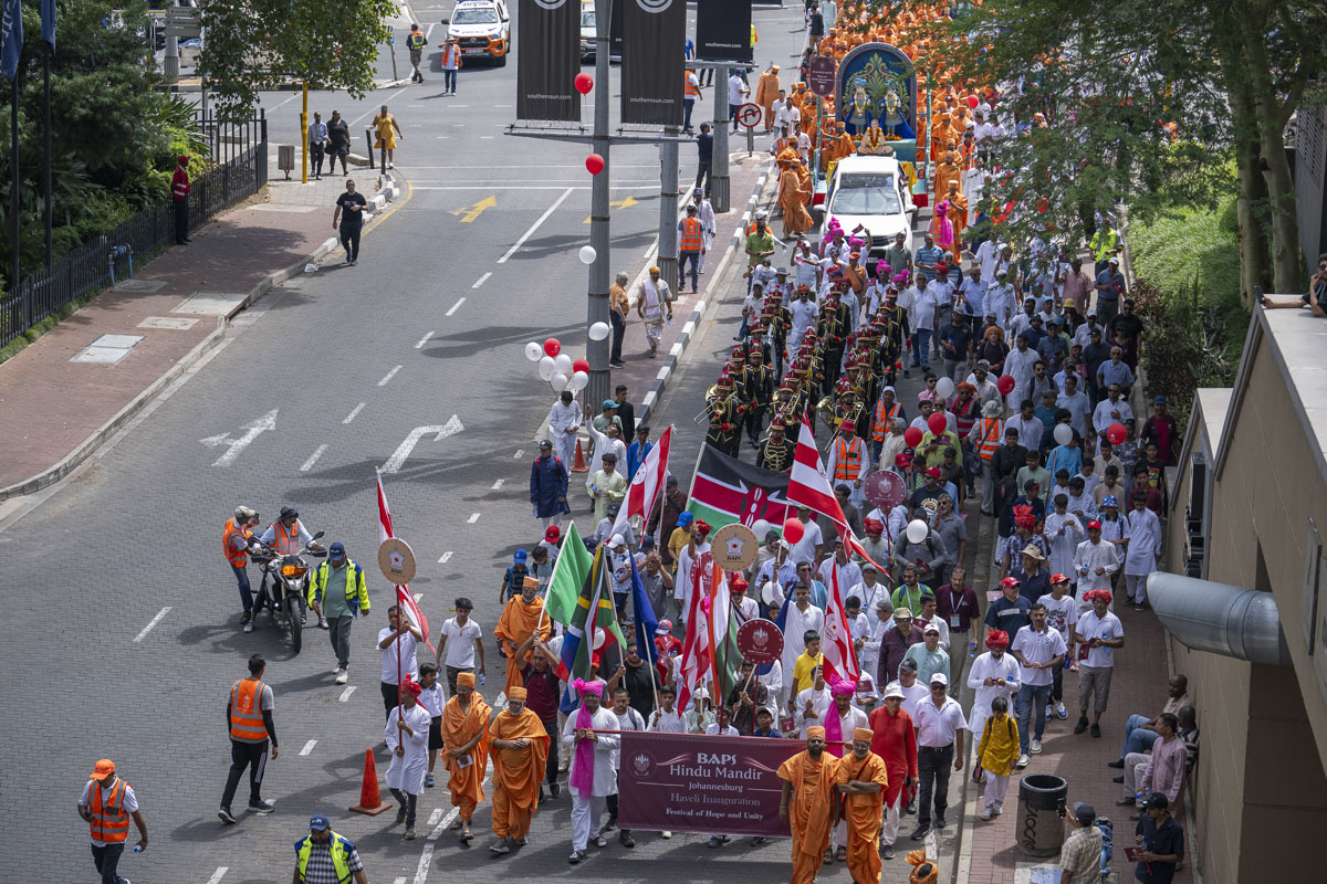 Nagar yatra through the streets of Johannesburg