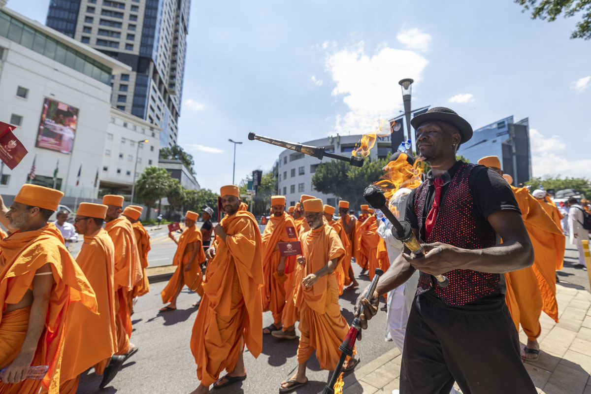 Swamis during the nagar yatra