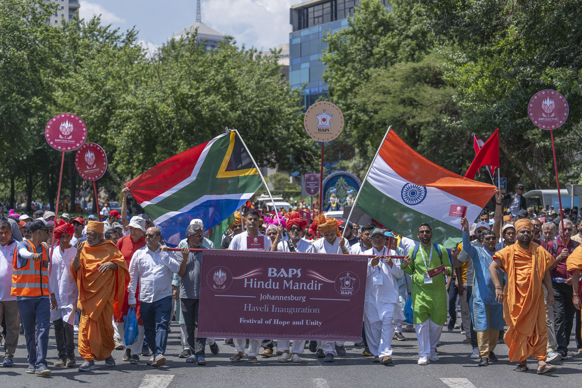 Nagar yatra through the streets of Johannesburg