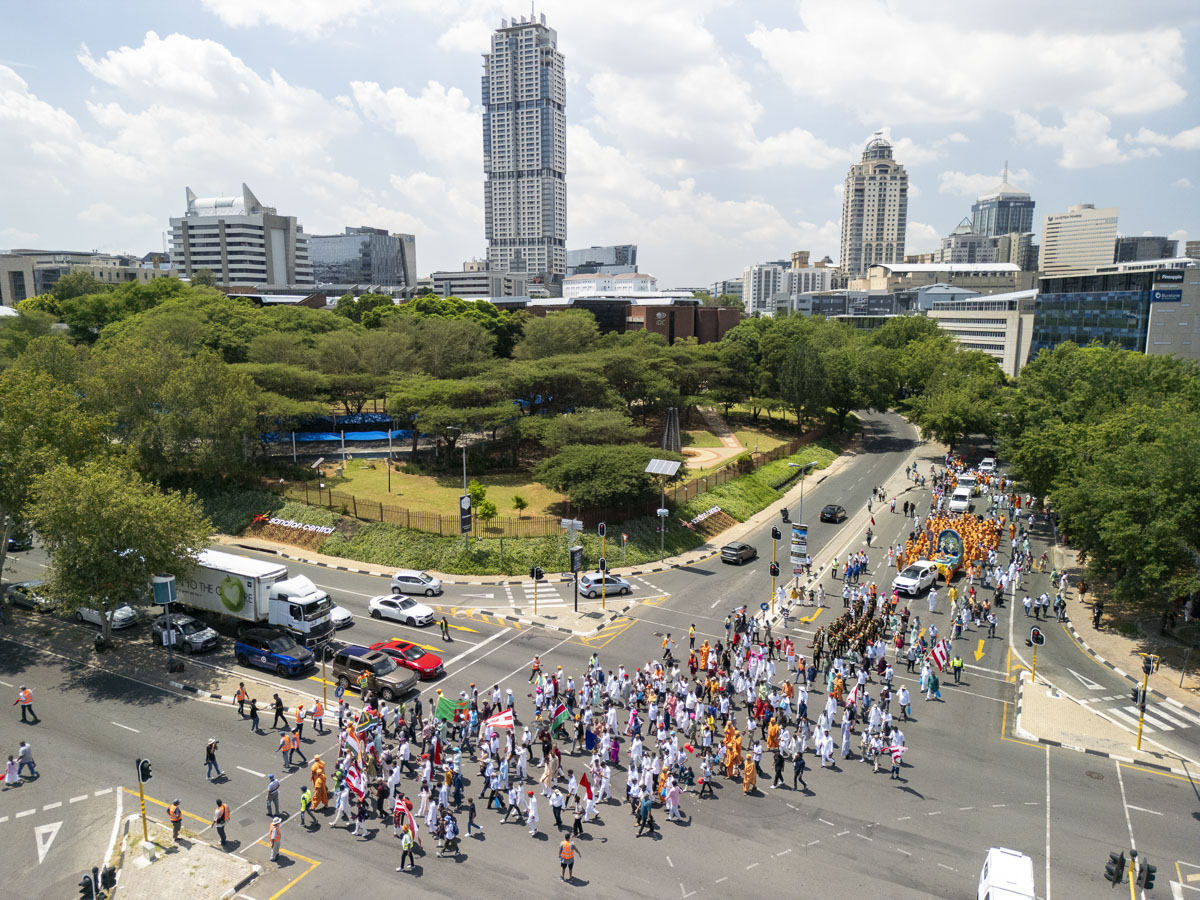 Nagar yatra through the streets of Johannesburg