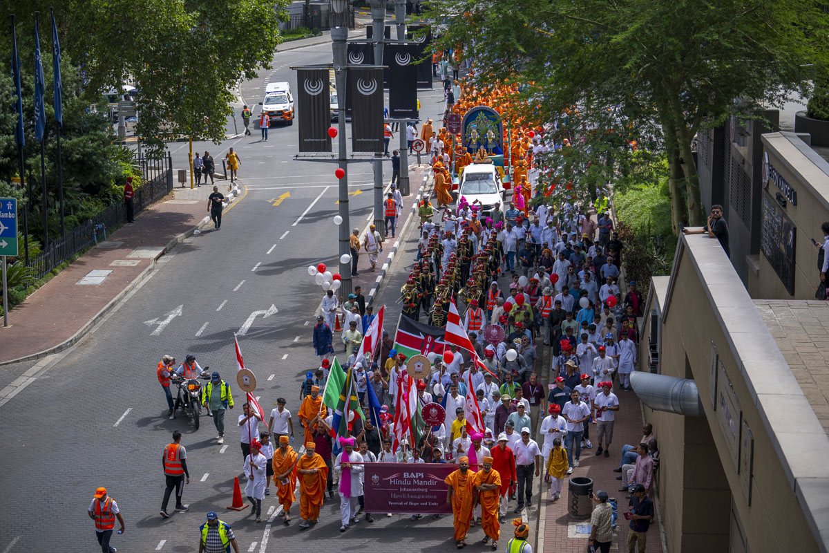 Nagar yatra through the streets of Johannesburg