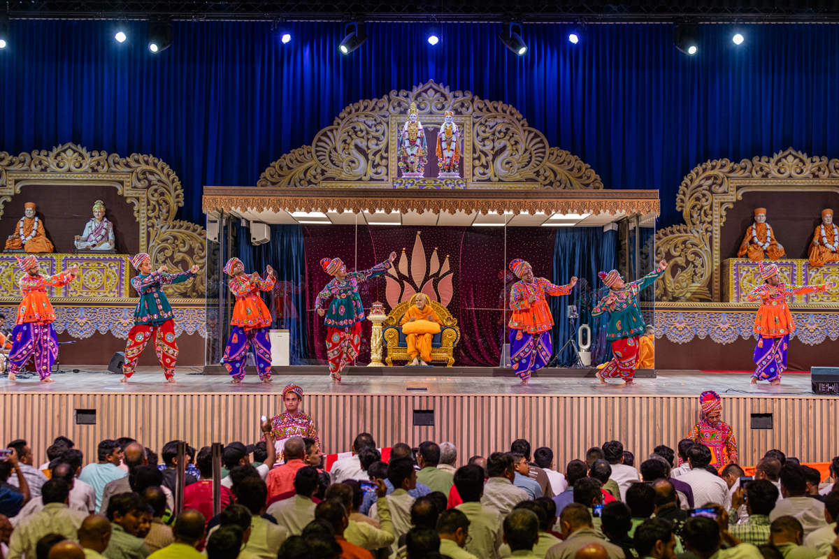 Youths perform a traditional dance