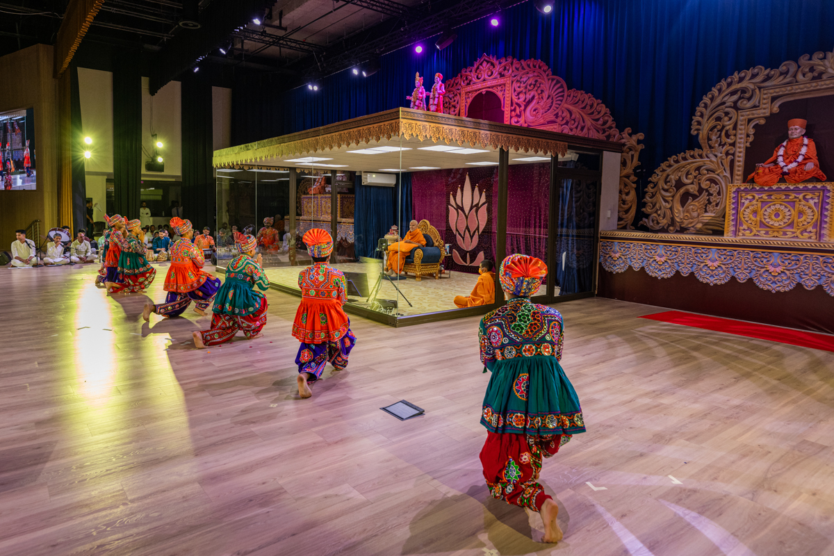 Youths perform a traditional dance