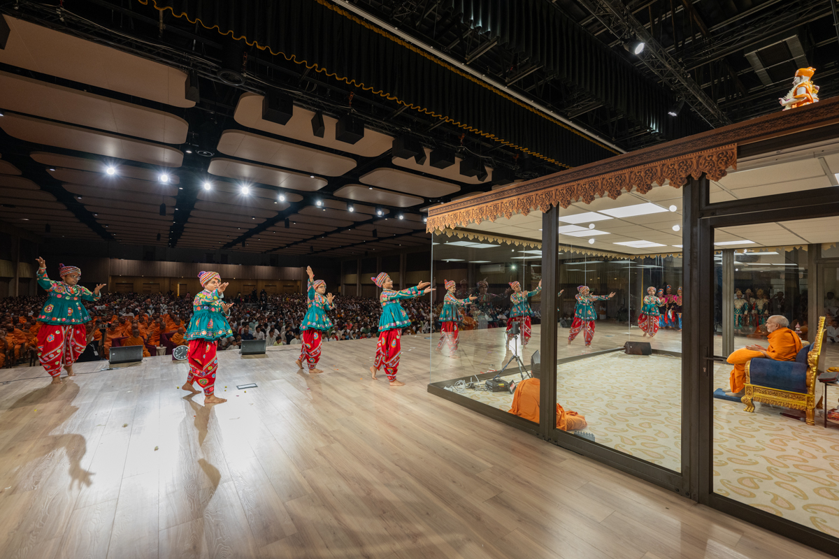 Youths perform a traditional dance