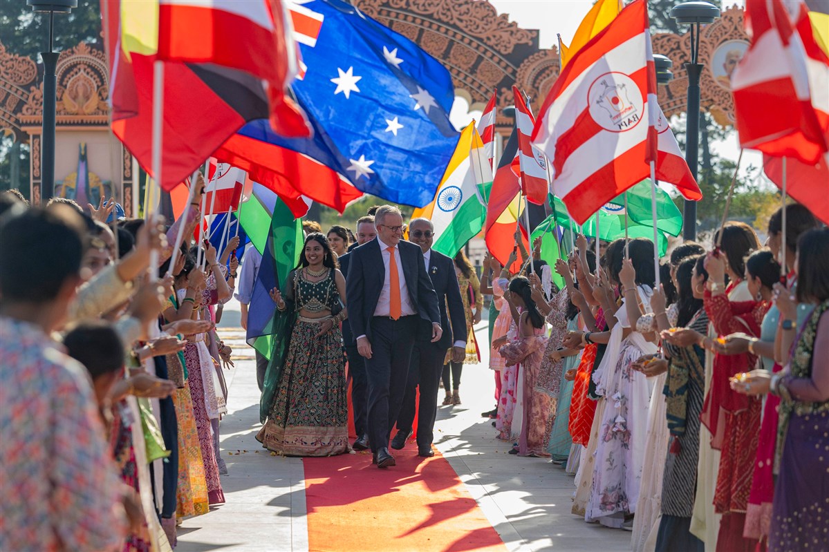 Prime Minister, Hon Anthony Albanese given a guard of honour upon arrival at the event