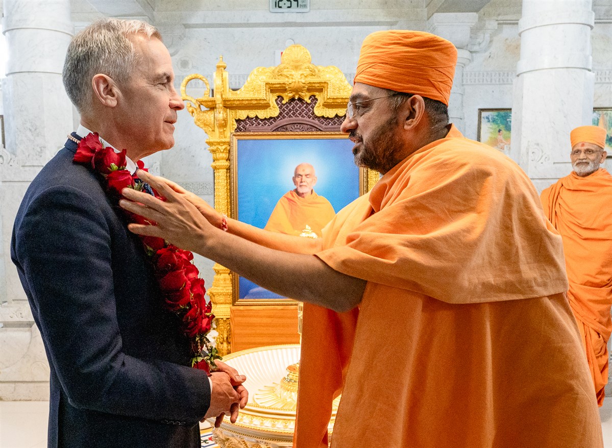 Canadian Prime Minister Mark Carney Visits BAPS Toronto