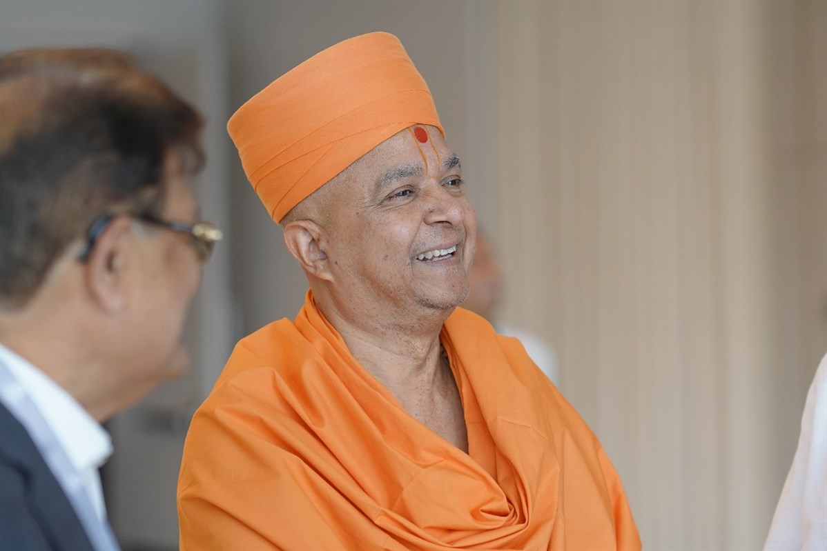 Swami Brahmaviharidas expresses his joy at the Global Justice, Love, and Peace Summit in Dubai
