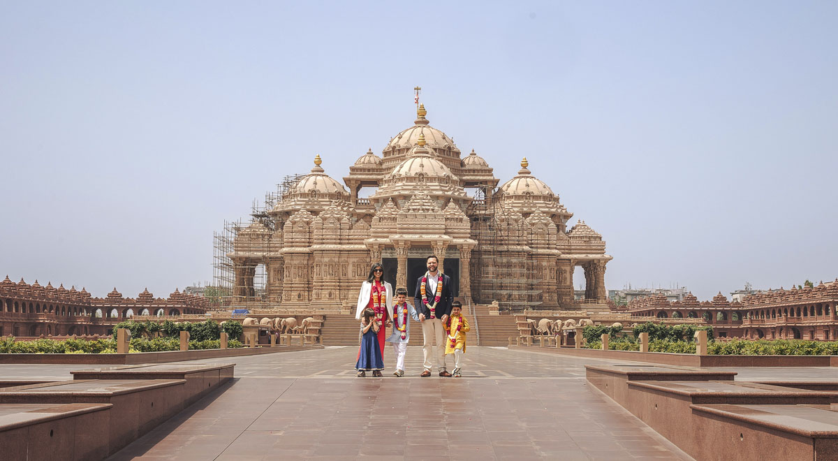 US Vice President JD Vance and family at Swaminarayan Akshardham