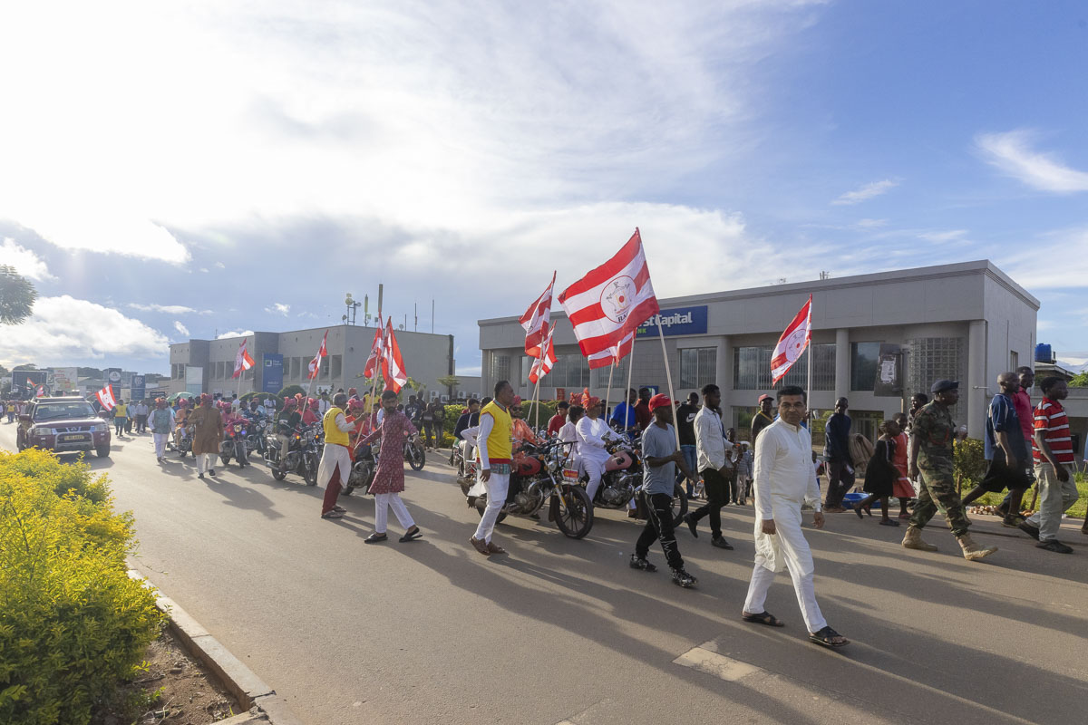 Nagar yatra through the streets of Mzuzu