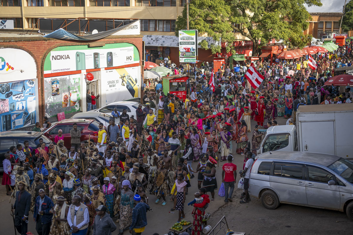 Nagar yatra through the streets of Mzuzu