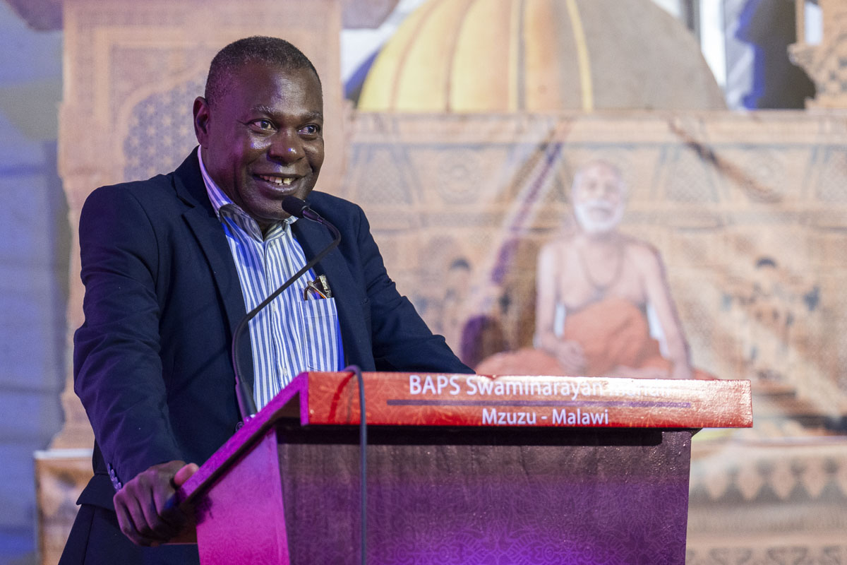 Brian Kondwani Nyasulu addresses the assembly