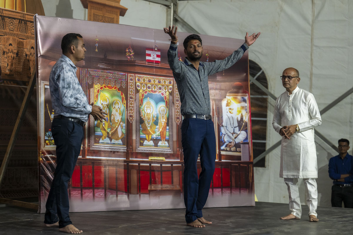 A skit presentation by devotees