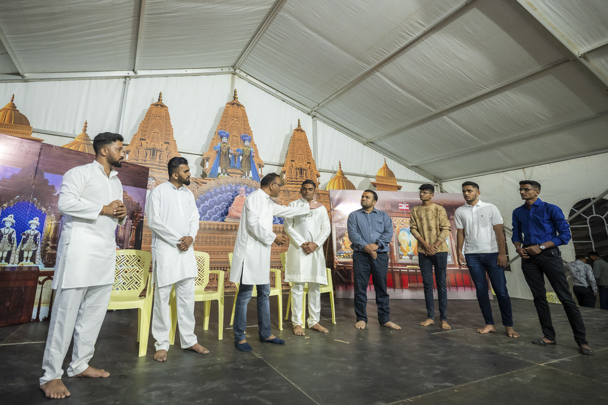 A skit presentation by devotees