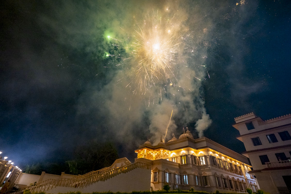 Fireworks after the assembly