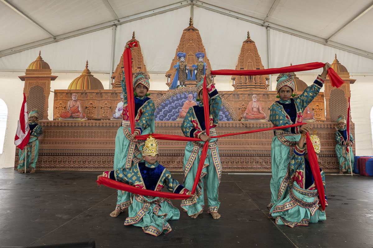 Children perform a traditional dance
