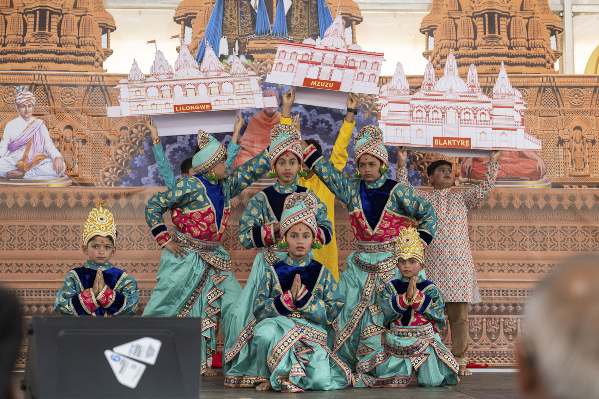 Children perform a traditional dance