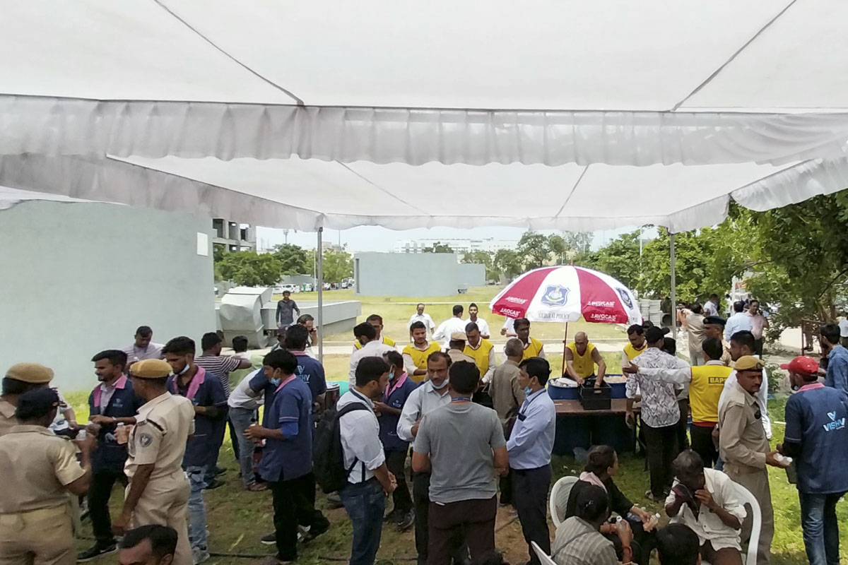 BAPS Volunteers Assist at Plane Crash Site, Ahmedabad