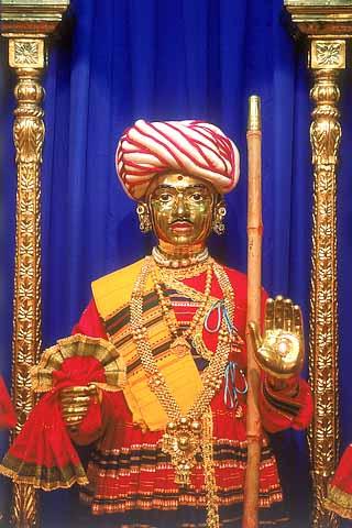 Lord Swaminarayan dressed as a typical Indian shepherd